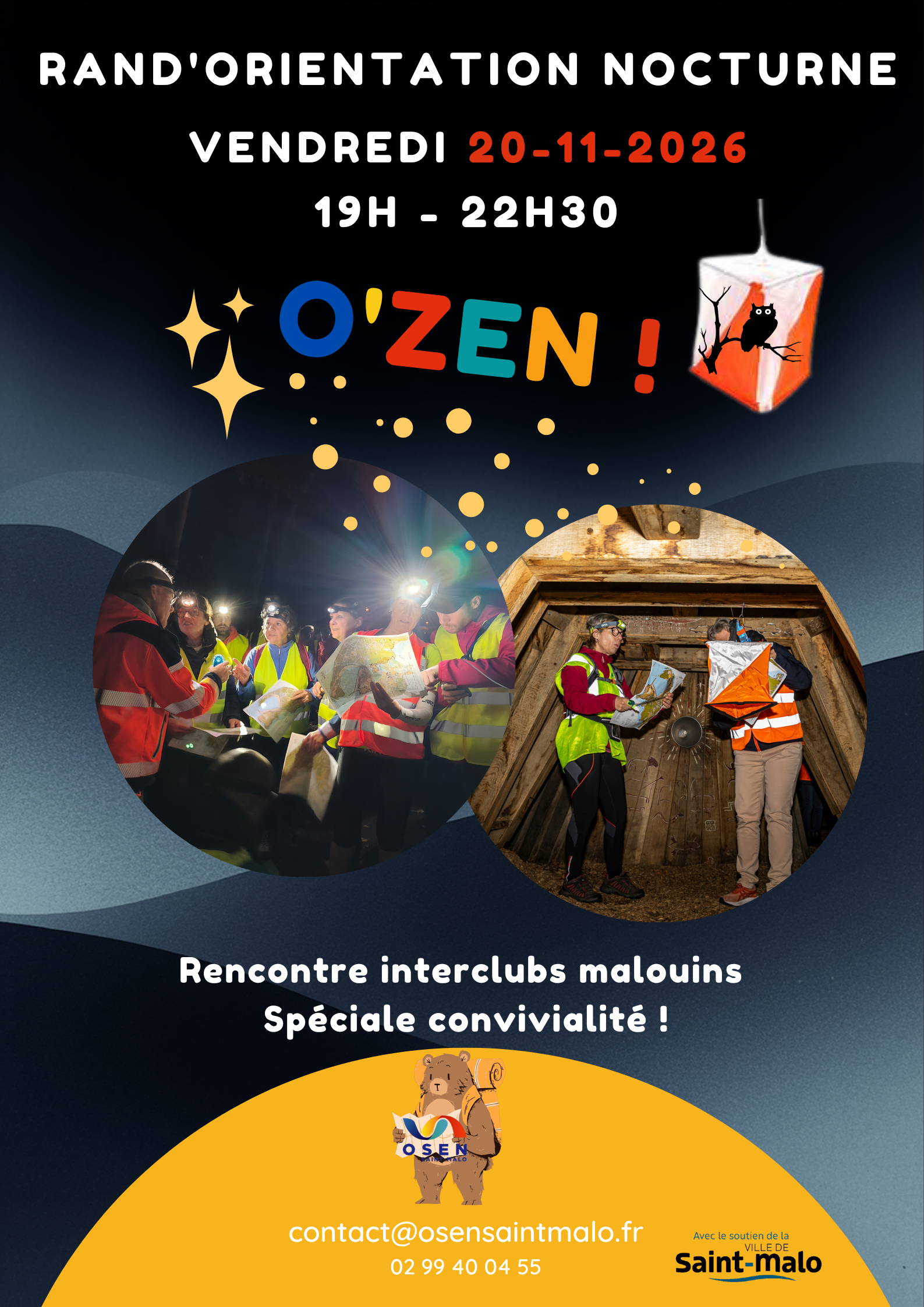 affiche O'ZEN rando orientation Saint-Malo